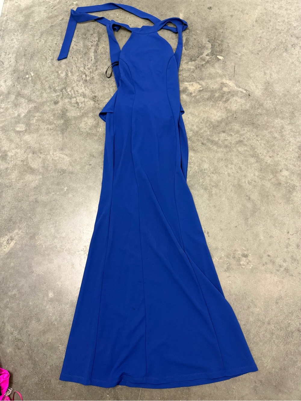 Women’s Royal Blue Halter Maxi Dress
